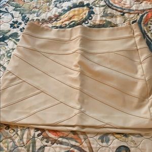 Express faux leather mini skirt with side zip